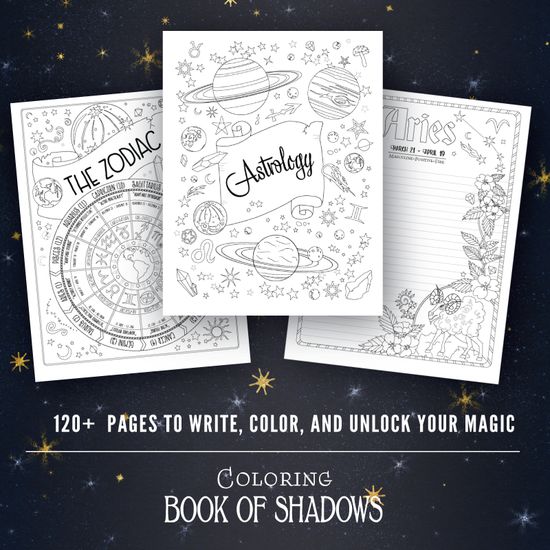 Coloring Book of Shadows PDF Grimoire Pages