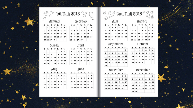 Year Calendar 2018 Planner