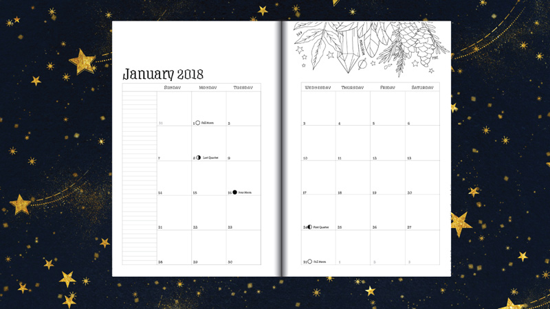 Coloring Book of Shadows 2018 Planner