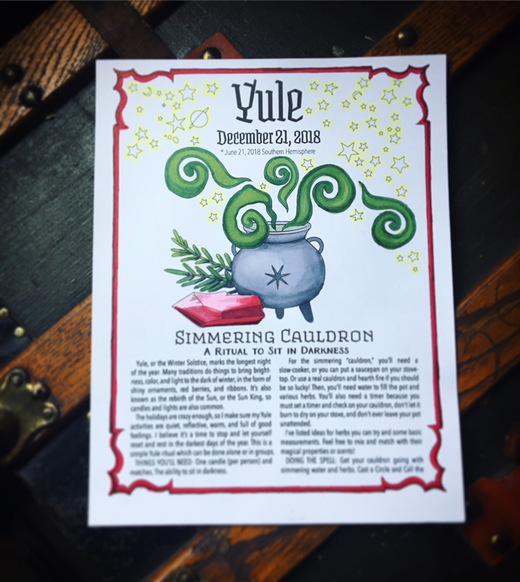 Yule Cauldron Coloring How-To