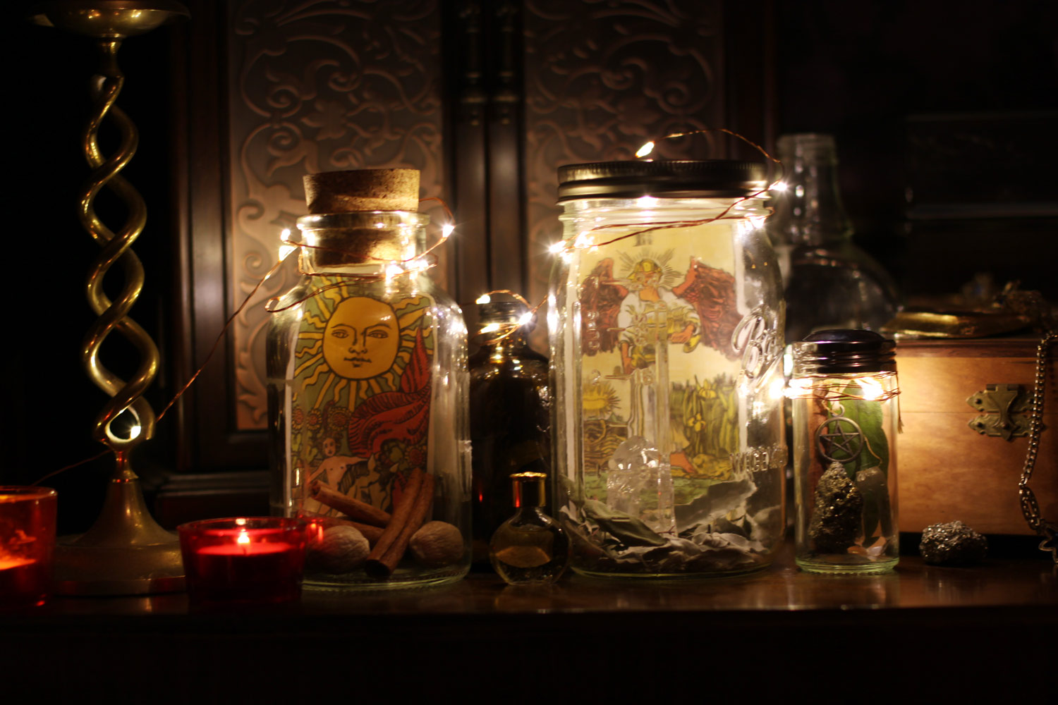 Magical Witch Jars for Yule