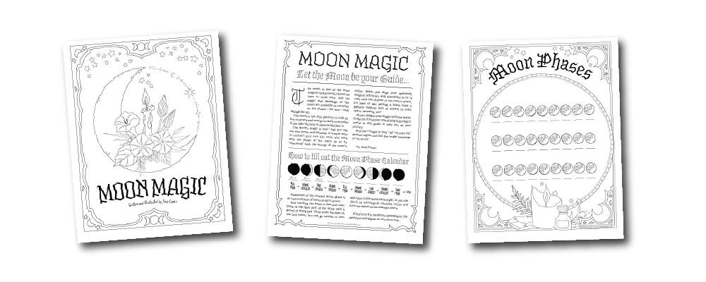 Moon Magic Free 6-Page Coloring Set