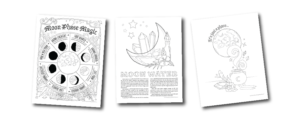 Moon Magic Free 6-Page Coloring Set