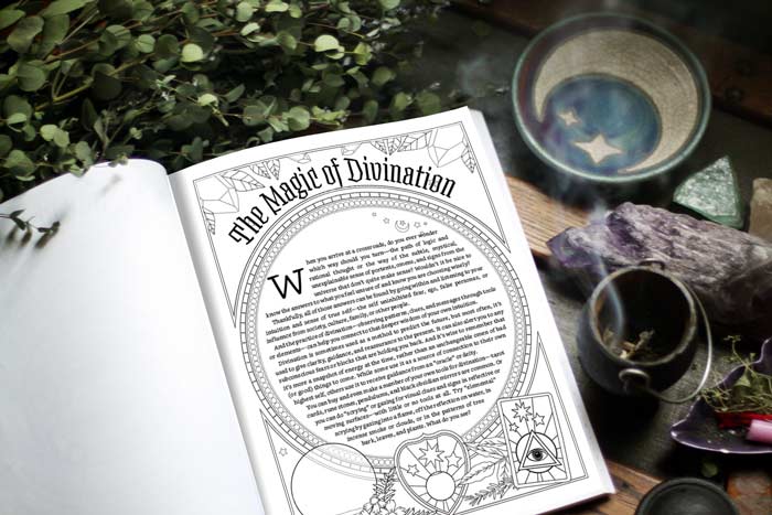 Coloring Book of Shadows: Witch Life