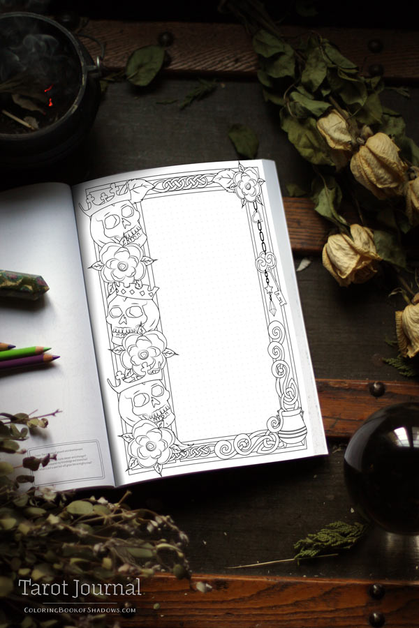 Tarot Journal | Coloring Book of Shadows ??? | Tarot Journal Ideas DIY | Tarot Journal Printables | Tarot Journaling Template
