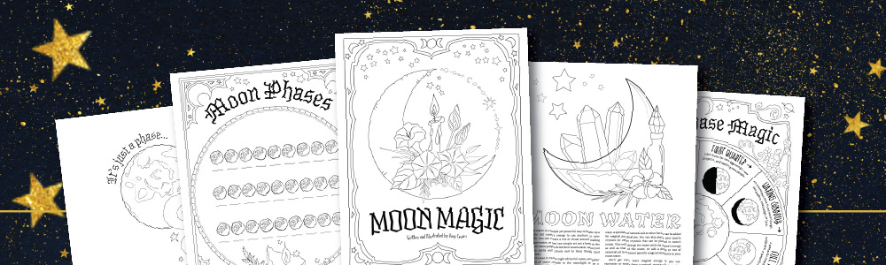 Moon Magic: A Free 6-Page Coloring Set