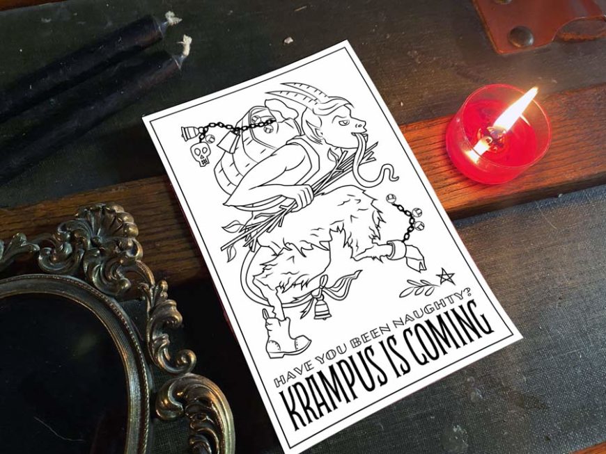 Krampus Coloring Challenge - Coloring Book of Shadows
